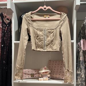 Urban Outfitters Tan Crop Top